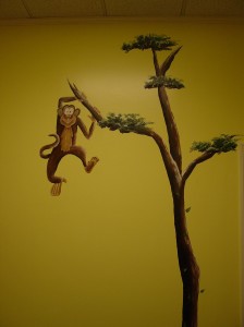 Jungle Room Mural:  Money Hanging From Tree