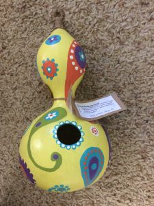 Paisley Custom Hand-Pianted Birdhouse Gourd Craft DIY Idea